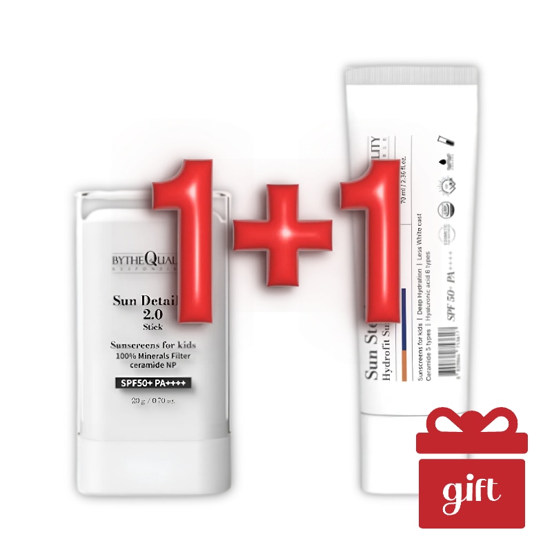 【UVケアセット】サンディテイラー UVスティック20g ＆ サンスティーラー ハイドロフィット サンセラム70ml SPF50+ PA++++ 家族で使える 低刺激処方 白浮きしにくい トーンアップ