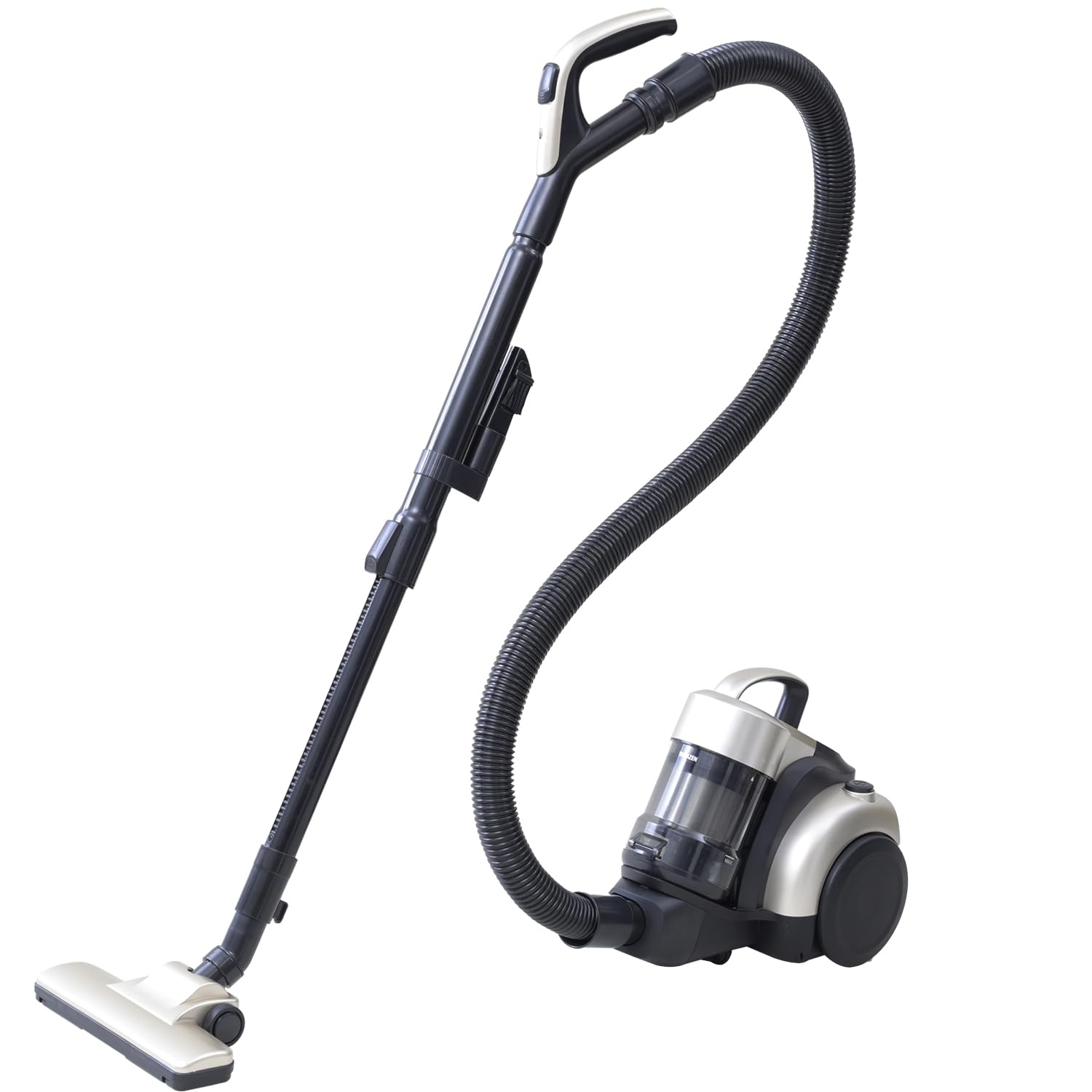 [山善] 掃除機 サイクロン クリーナー キャニスター掃除機 コード式 軽量 コンパクト すき間ノズル ブラシノズル 伸縮パイプ式 シャンパンゴールド ZCB-H200(CG)