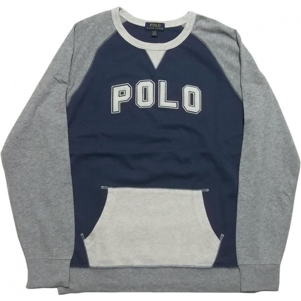 ボーイズサイズ 長袖 パッチ付き Tシャツ ブルー boys PR2-1306