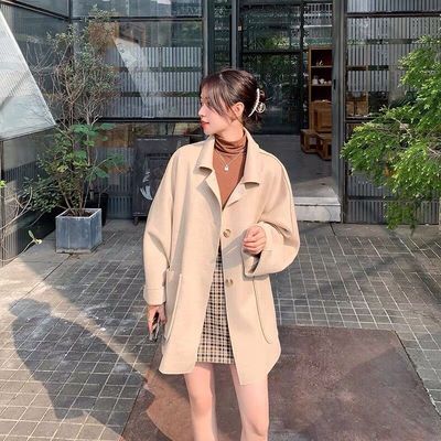 アウター デート コート ジャケット 上着 ミモレ ミモレ丈 袖あり 長袖 Vネック 春 秋 10代 20代 個性的 アプリコット ブラック レディース S M L XL ゆったり こなれ感