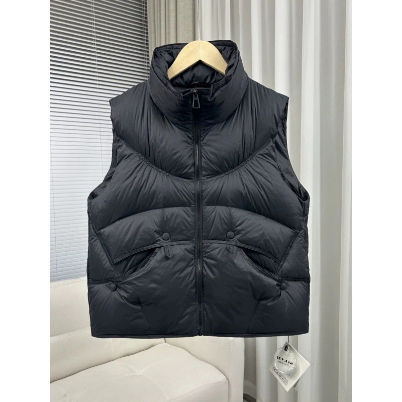 ダウンベスト レディース 2025 90ホワイトダックダウン 韓国風 ファッション ヨーロピアン ダウンジャケット ベスト