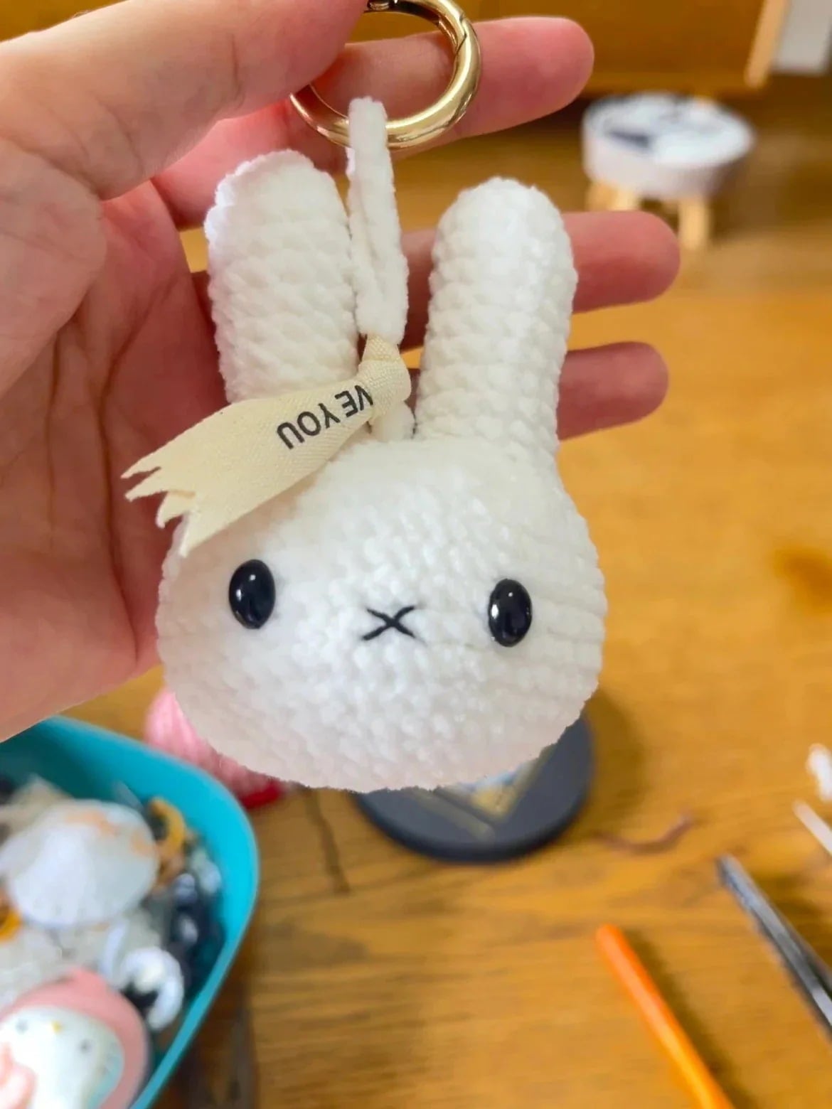 メガ割超人気 ミッフィー キーホルダーミッフィーウサギのボリスペンダント ウール編みペンダント668キーホルダー