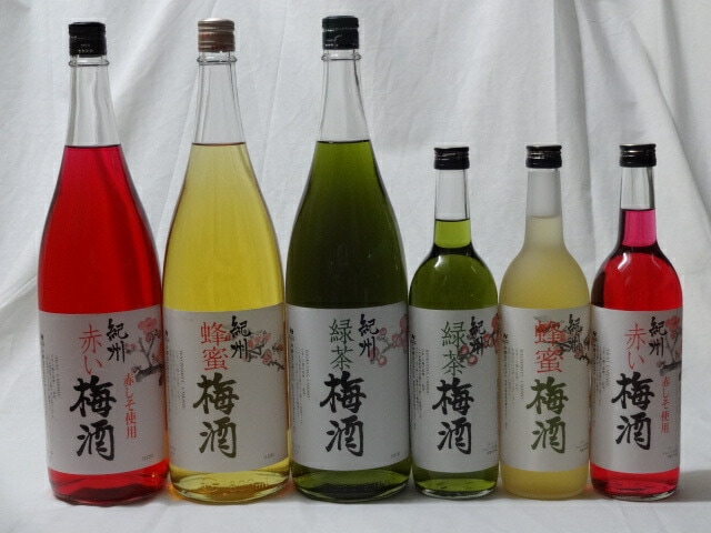 こんな梅酒福袋が欲しかったぁ　6本セット(中野BC 蜂蜜梅酒 緑茶梅酒 赤い梅酒) 1800ml