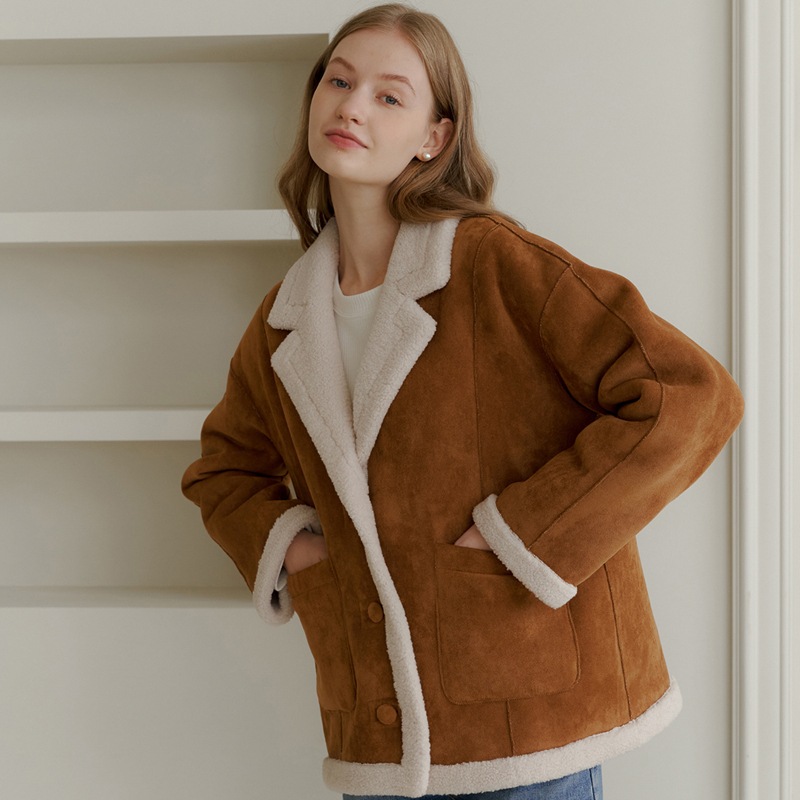 ブラウン 毛皮コート ボタン付き ブラウン 毛皮コート ボタン付き ロングコート ブラウン 毛皮コート