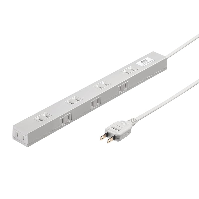 即納：サンワサプライ スリムタップ（3m） TAP-SLIM8N-3