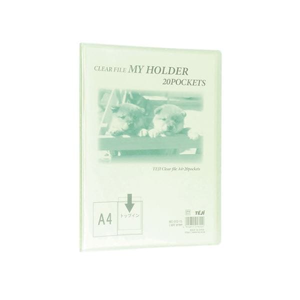 （まとめ） テージー マイホルダー A4タテ型 20ポケット ライトグリーン (×30セット)