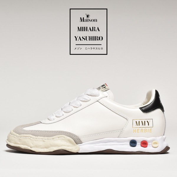 mihara yasuhiro スニーカー 靴 メンズ 白 HERBIE A09FW702 ブランド おしゃれ 厚底 厚底スニーカー ローカット カジュアルシューズ ホワイト 歩きやすい 履きやすい