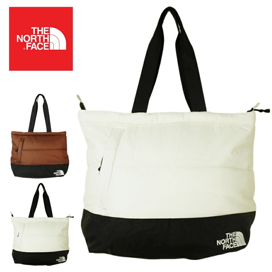 ノースフェイス THE NORTH FACE男女兼用 トートバッグNUPTSE TOTE ヌプシ トートDARKOAK/TNFBLACK(ダークオーク/ブラック)BR