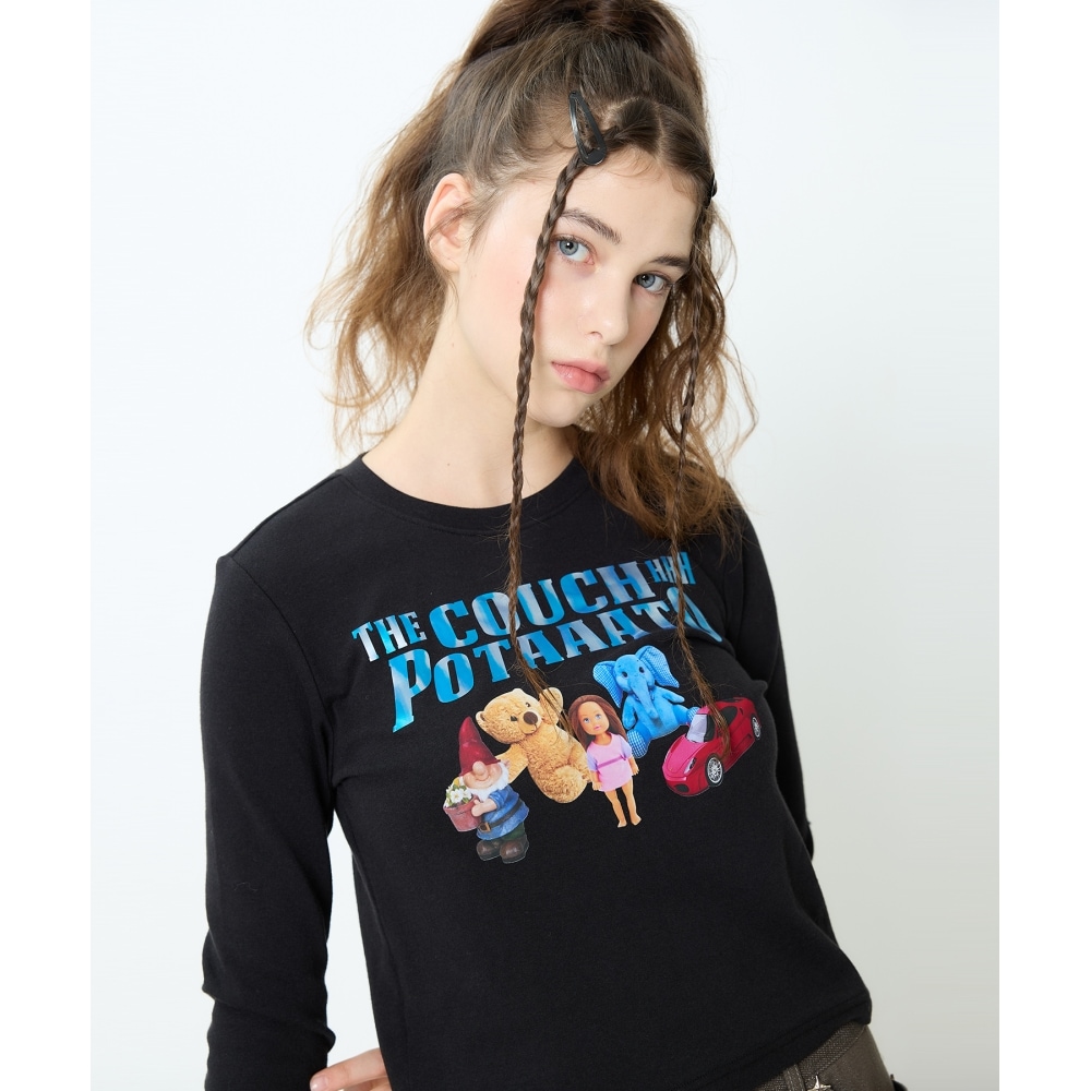 ラブイズトゥルーCHフィギュアTシャツ (ブラック)