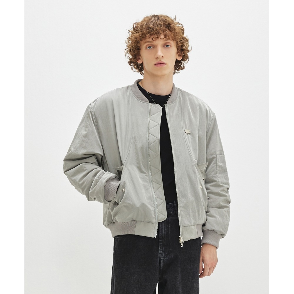 FALLETTリンクルシャーリングMA-1グレー