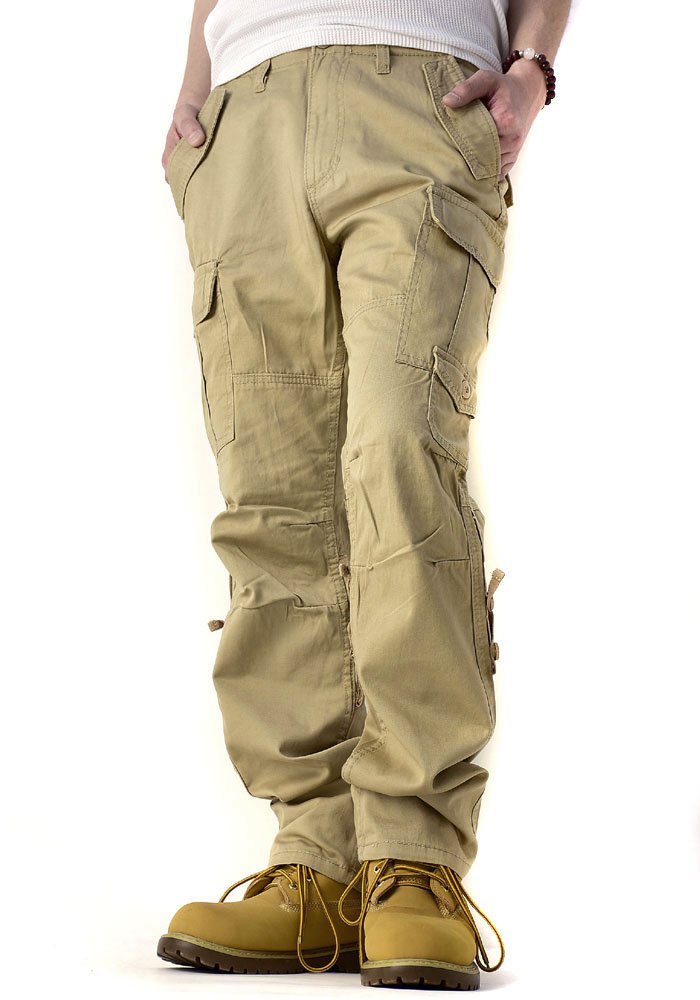 (フラグオンクルー) カーゴパンツ メンズ ミリタリー 2WAY仕様 クロップドパンツ / A3W / XL beige