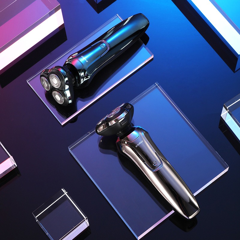 メンズ電動全身洗える電気シェーバー充電式スマートフローティング3枚刃ヘッド