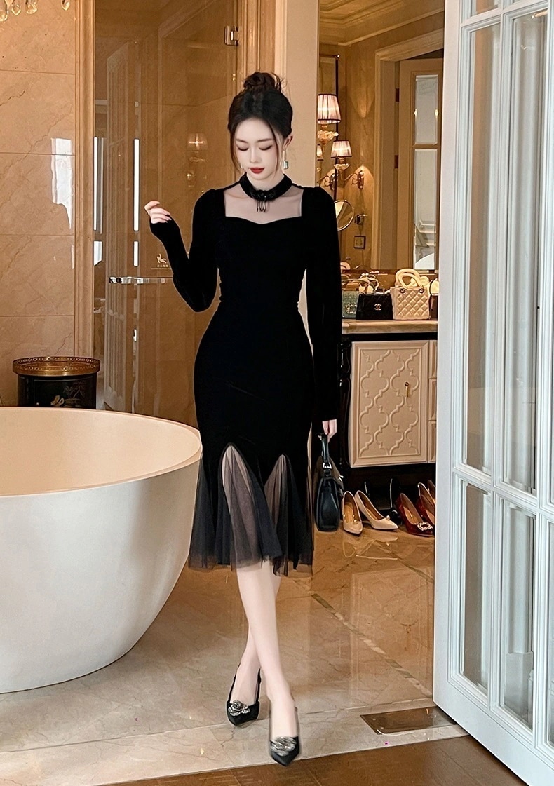 新款 春 チャイナドレス チュール マーメイド 新中式 ワンピ パーティードレス キャバ 着痩せ 大人 お呼ばれ 同窓会 披露宴 卒業式 結婚式 ウェディング 二次会 成人式