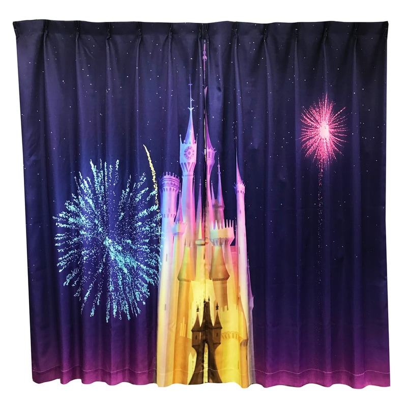 SAZAC(サザック) ディズニーカーテン シンデレラ城 L 【 ディズニー公式 インテリア雑貨 ドレープカーテン 】