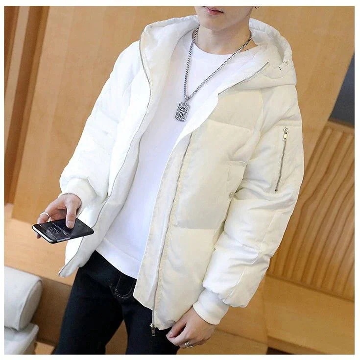 人気新作 メンズ フード付きアウター ショート丈 厚手 大きいサイズ カップル 中綿コート 韓国ファッション ジャケット