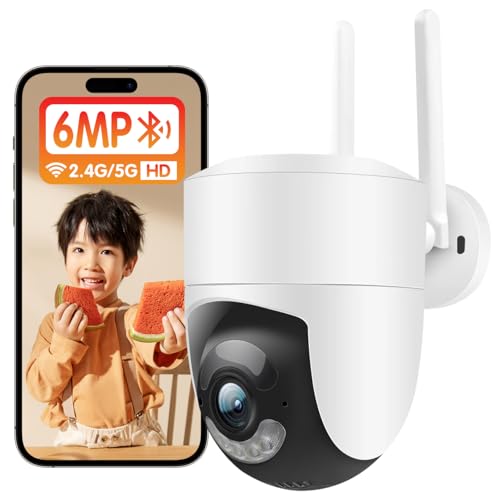 【2024年新機種】 AESTIQUO 600万高画素 防犯カメラ 屋外 監視カメラ 小型 Bluetoothペアリング 5G対応 6MP 自動追跡 ワイヤレス 360 屋外 家庭用 センサーライト