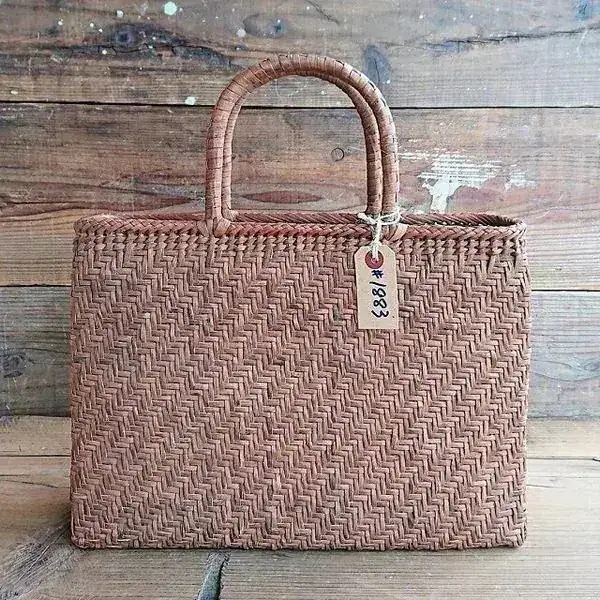 かごバッグ レディースバッグ レディースファッション 山葡萄 籠バッグ 内布付き #1883 中型