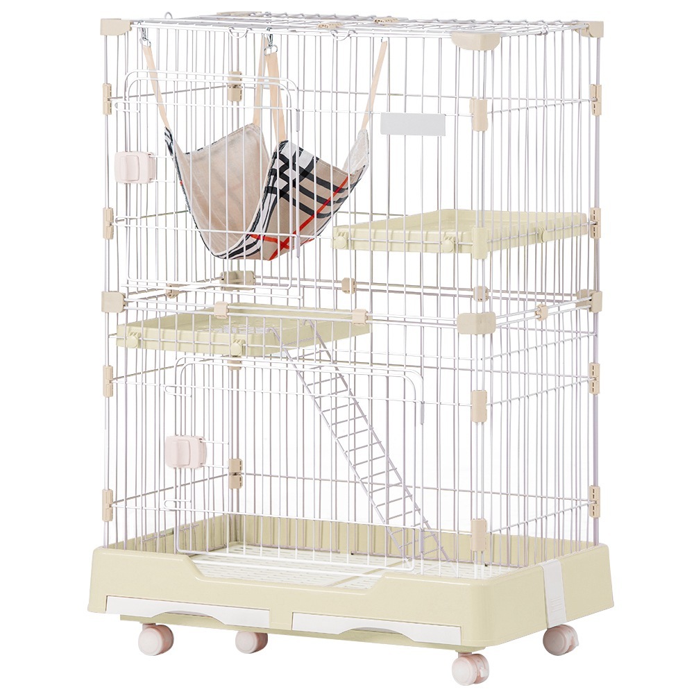 【国内即発送】231猫 ケージ キャットケージ ペットケージ キャスター付 猫ゲージ 大型 多頭飼い ネコドア キャットハウス239