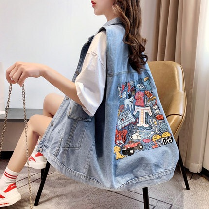 アウター デート ベスト 上着 ミモレ ミモレ丈 袖なし ノースリーブ デニム かわいい 大人可愛い きれいめ シンプル カジュアル 大人 上品 おしゃれ お洒落 主役級 存在感 春 夏 秋 10代