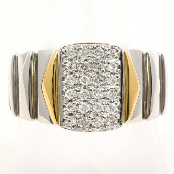 PT900 プラチナ リング 17.5号 ダイヤ 0.30 カード鑑別書 ジュエリー 中古 105,400円