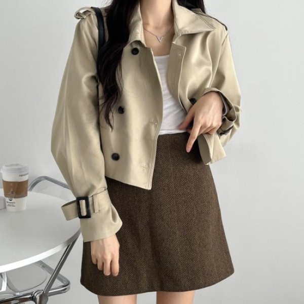 クロップ/トレンチコート/ショートジャケット/IN-BETWEEN SEASONS/1643