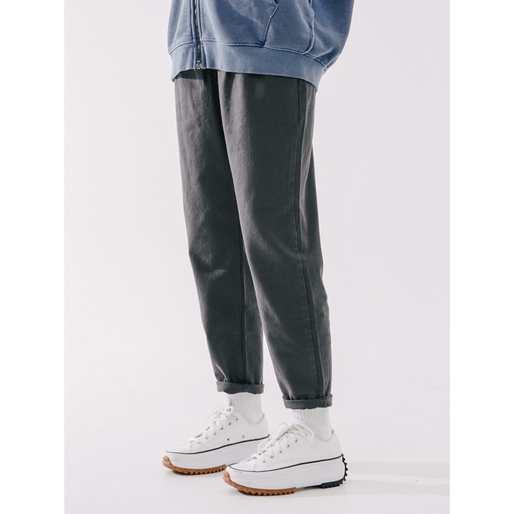 WV PROJECTプレーンコットンバンディングパンツグレーCJLP7432