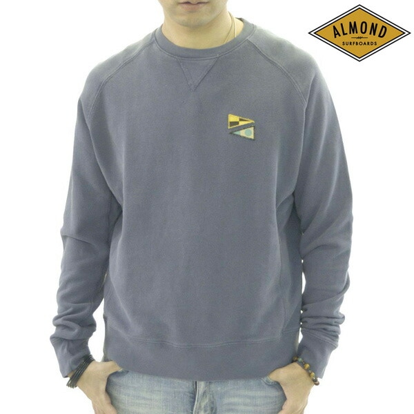 セール アーモンドサーフボードデザイン スウェット トレーナー メンズ ネイビー ライフスタイルブランド Almond Surfboards & Design サーフ ブランド サーフィン インポ