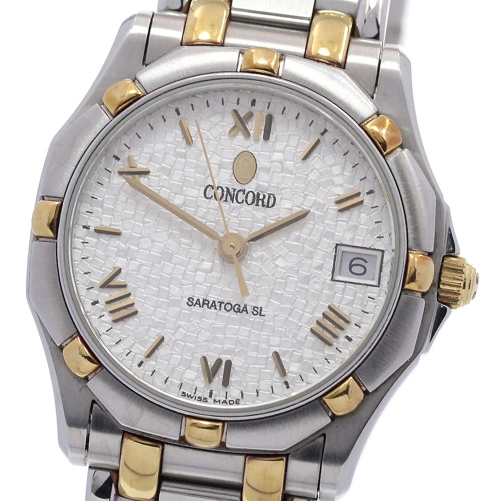 コンコルド Concord 15.65.250 サラトガ デイト クォーツ レディース _845909【中古】