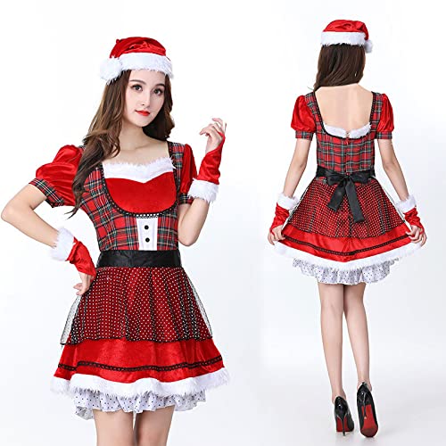 クリスマスサンタ コスプレ衣装今週の割引は 25% オフです メイド服 コスプレ 大人 かわいい メイドドレス レディース サンタ コスプレ 可愛い サンタコス 衣装 帽子サンタ コスプレ レディース