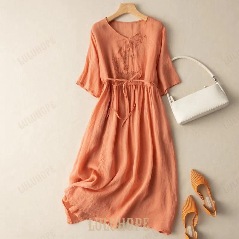 ワンピース 夏 40代 30代 20代 レディース ロングワンピース 花柄 刺繍 大きいサイズ 体型カバー 新作 結婚式ドレス 大人 きれいめ 半袖 女性 春夏