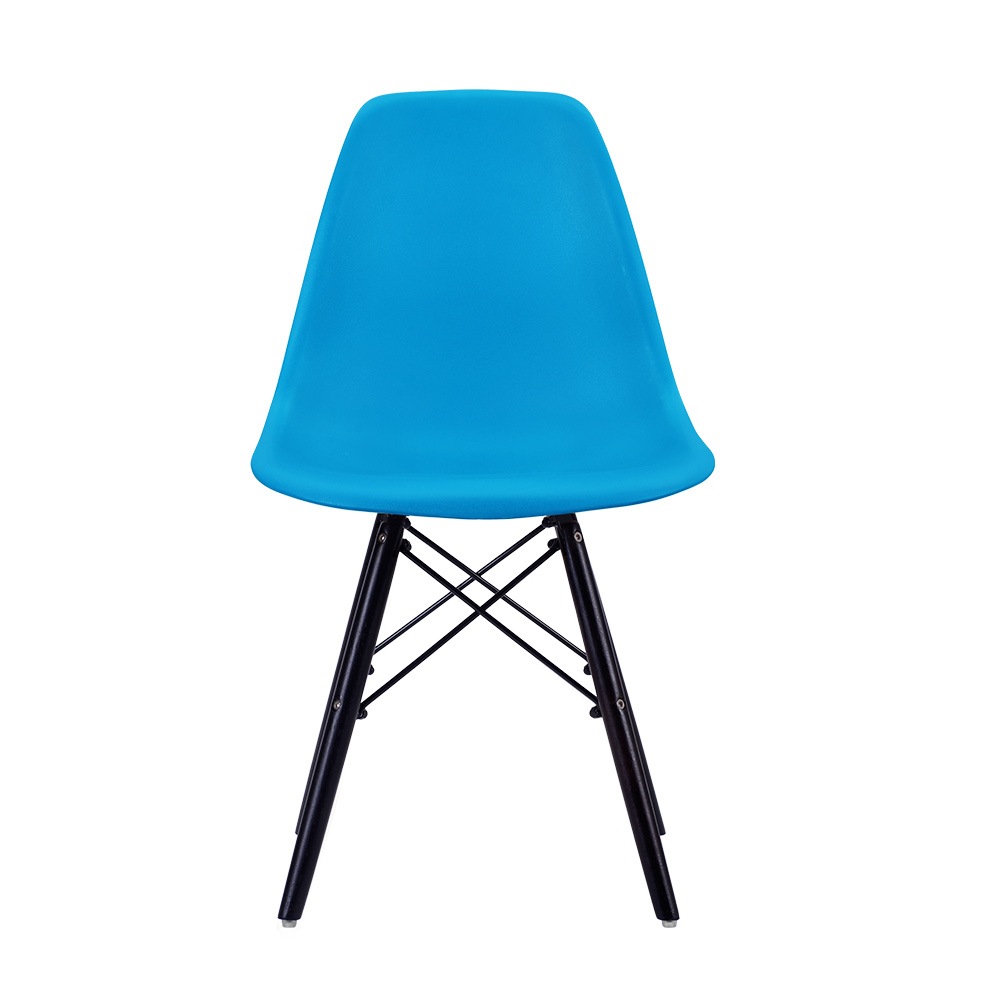 【2脚セット】【ブルー座面＆ダークブラウン脚】イームズチェア リプロダクト ダイニングチェア ダイニングチェアー イームズチェア DSW eames イームズ チェアー DSW イームズ椅子 チェア