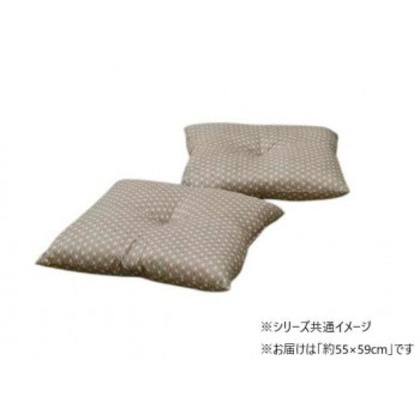 座布団 銘仙判 日本製 麻の葉 ベージュ 約55×59cm 同色2枚組 1240870022306
