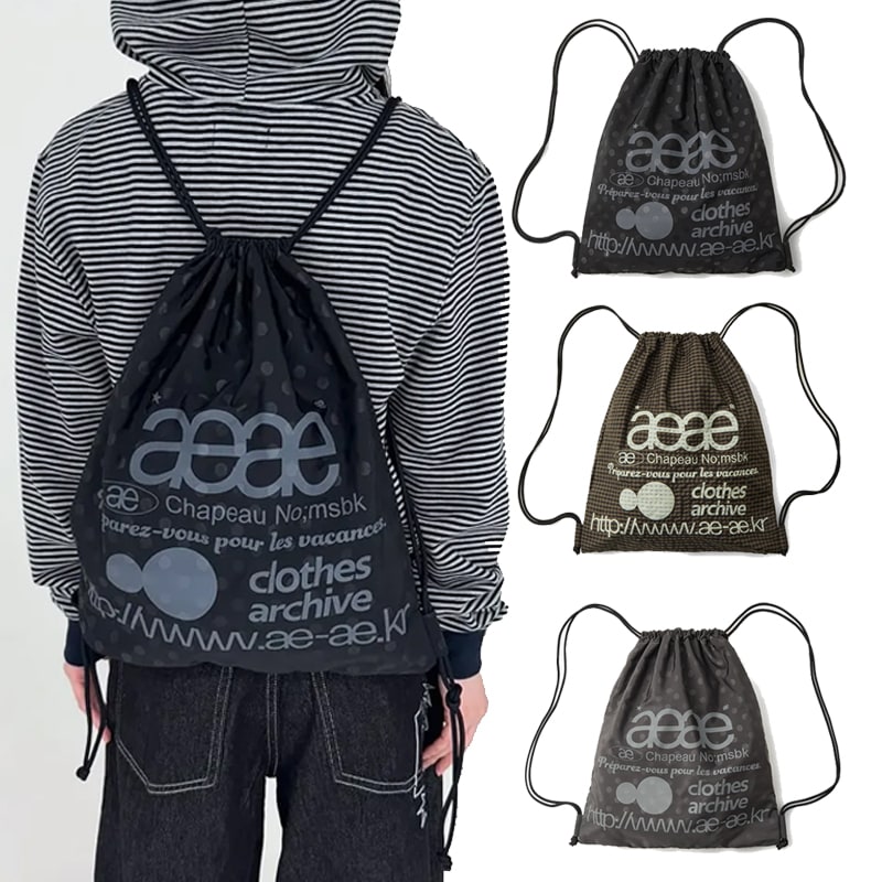 Web Logo Gym Sack 飾りなし リュック・デイパック