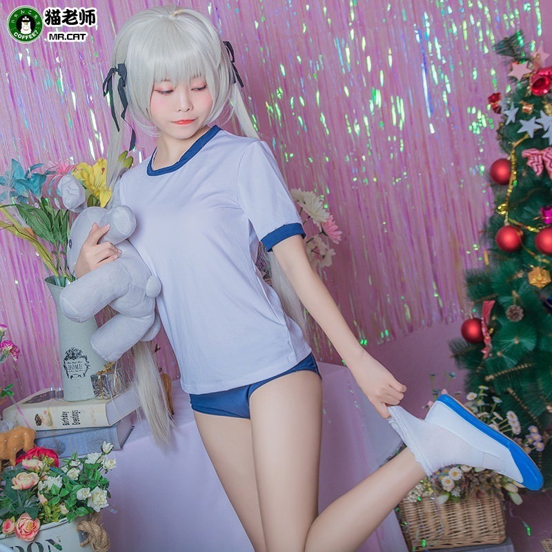 猫先生春日野穹妹cosスポーツウェアフルセットアニメコスプレ制服縁の空体操服制服