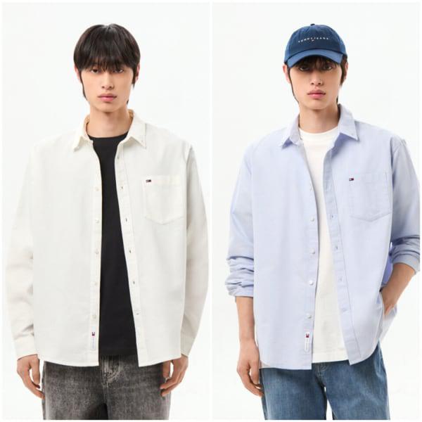 メンズクールマックスリラックスオックスフォードシャツ T32G0WSH01TMT2 TOMMY JEANS