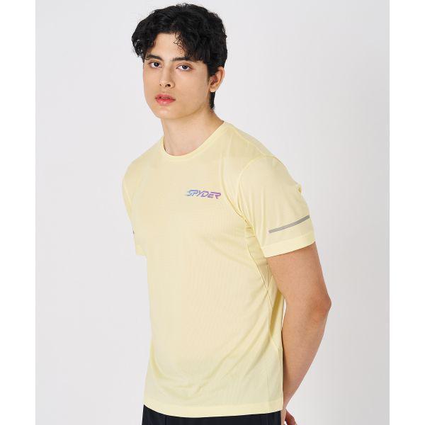 男性ランニング軽量半袖Tシャツ SPKMCNRS233MYEL 659934