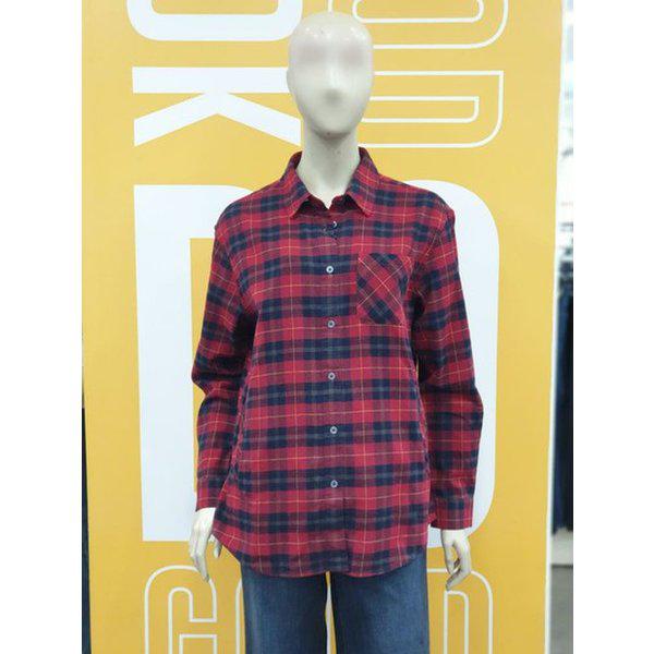 秋の女性 コットンチェック オーバーフィットシャツ NSL634 5,342円