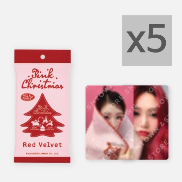 Red Velvet 2024 PINK CHRISTMAS PHOTO CARD RANDOM PACK 5個