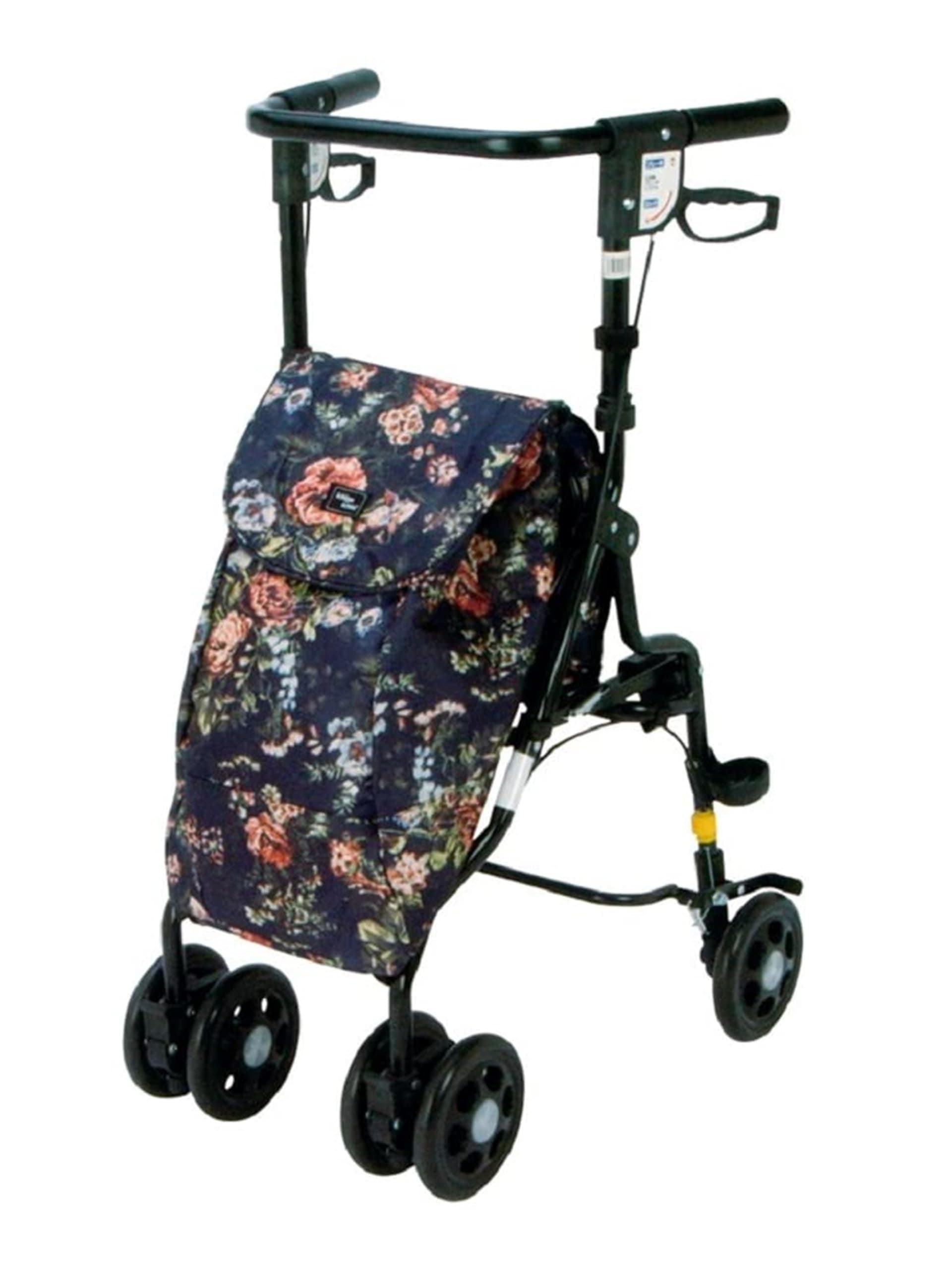 マキテック シルバーカー アンティ ローズ 折りたたみ U字ハンドル 座れる 収納 大容量 UX-2RF