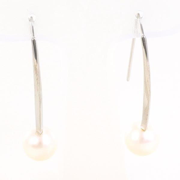 K10 10金 WG ホワイトゴールド ピアス パール(真珠) 総重量約2.3g ジュエリー 中古