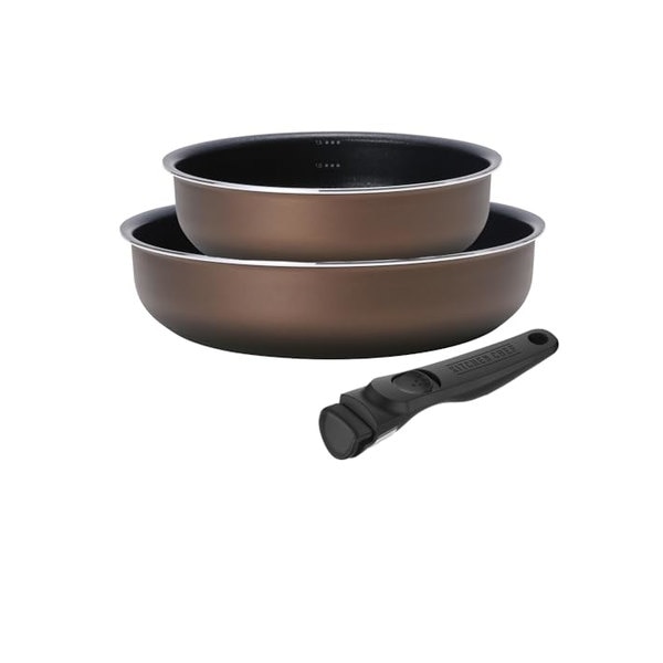 アイリスオーヤマ フライパン セット 3点 IH ガス火 深型 ダイヤモンドコート 目盛付き オーブン調理 着脱