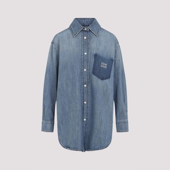 MIU MIU Women Shirts GWC125SOOO 17GG F0076 CELESTE