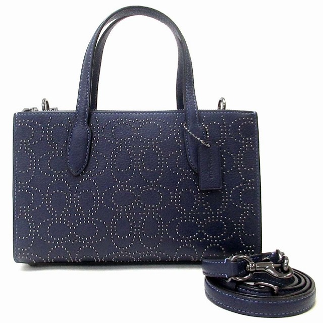 コーチ レザーバッグ COACH アウトレット シグネチャー リベット ニーナ スモール トート バッグ ショルダーバッグ CX266 QBPVH