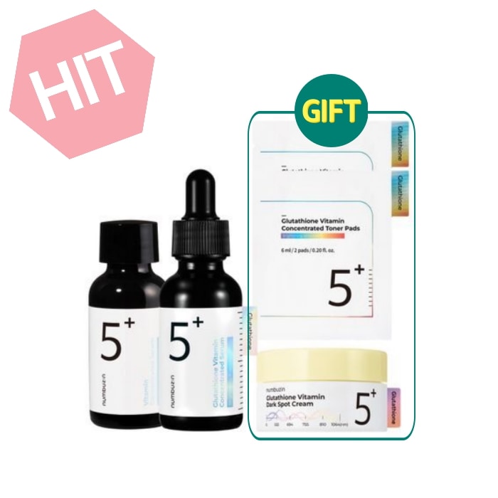 5番 グルタチオンC 跡 アンプル 30ml 1+1 / クリーム 10ml + 2padx2ea gift