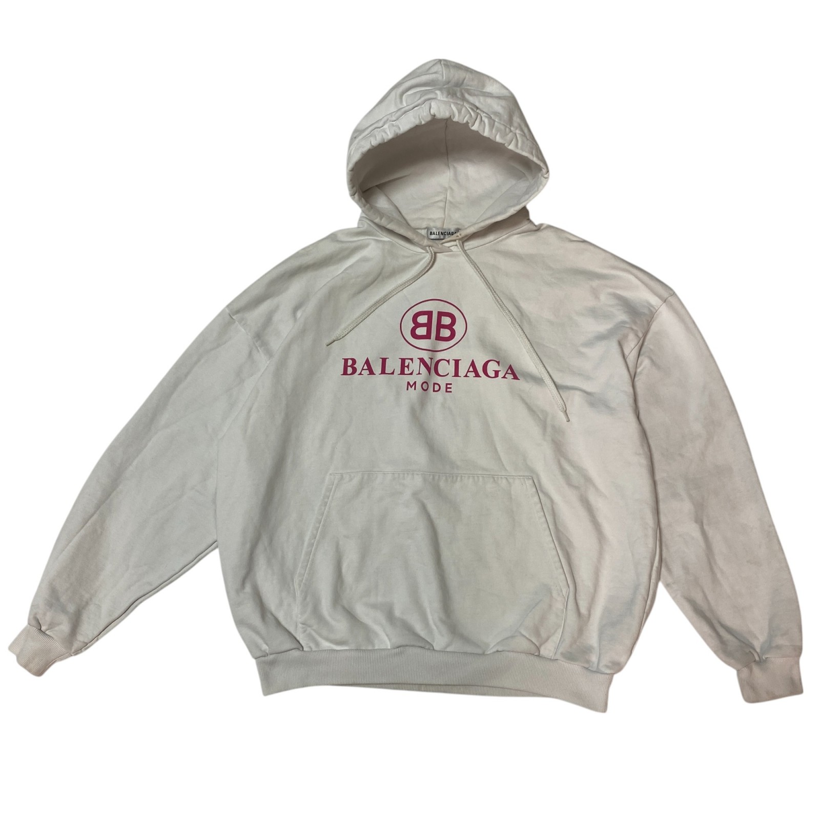 バレンシアガ BALENCIAGA メンズ ロゴパーカー ホワイトパーカー・トレーナー