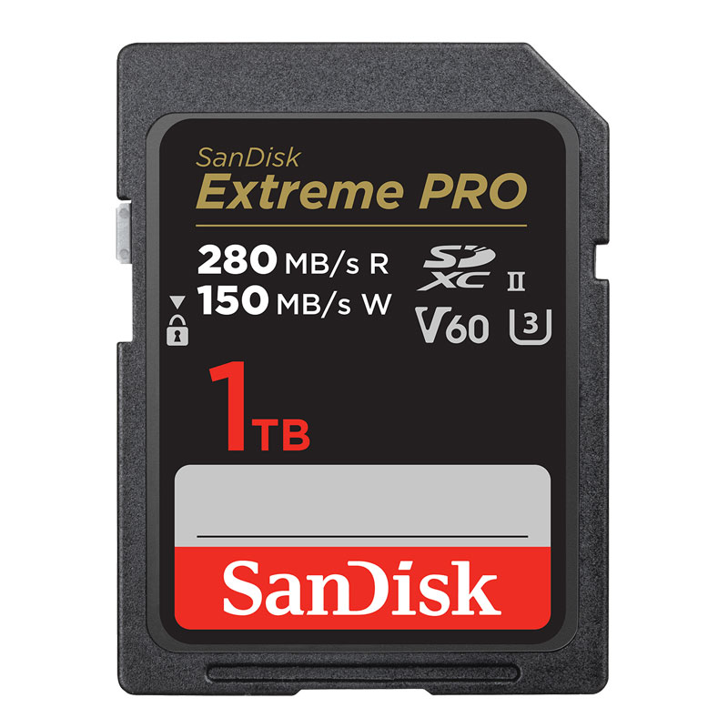 SDカード SDXCカード 1TB UHS-II Extreme Pro U3 V60 6K 4K R:280MB/s W:150MB/s 海外パッケージ SDSDXEP-1T00-GN4IN