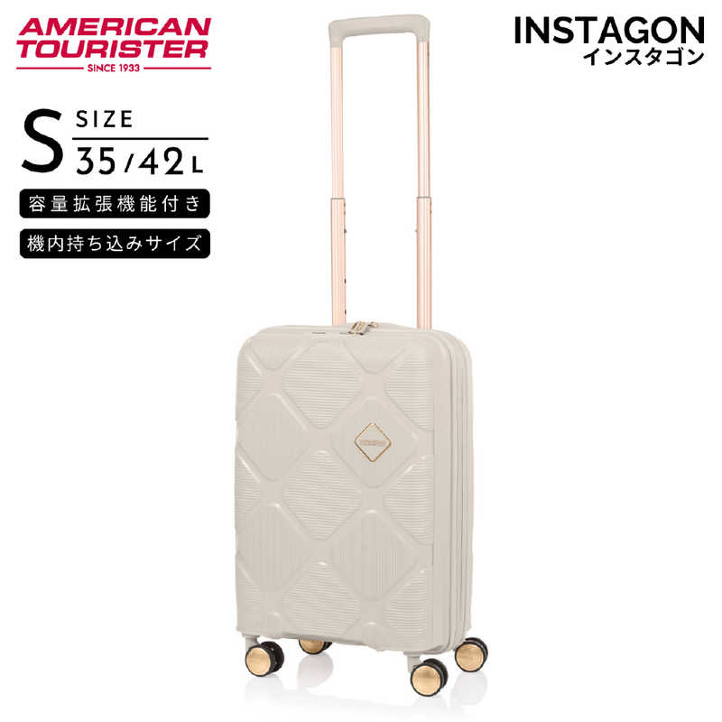 アメリカンツーリスター　拡張機能付きキャリー 機内持込 ( Sサイズ ) INSTAGON ( インスタゴン ) ［ TSAロック搭載 ］ クリーム　HJ4＊35015