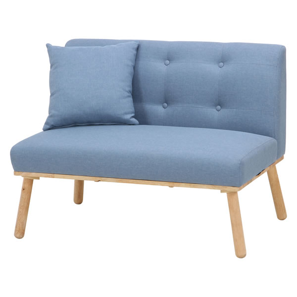 NS ダイニングソファ 2P ヘームル BL fj-37027 ブルー