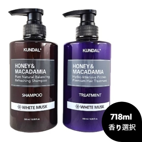 [1+1]ハニーアンドマカデミア ネイチャーシャンプー 718ml+プロテイントリートメント 718ml香りの選択 しっとりツヤ髪ケア韓国大人気ヘアケア