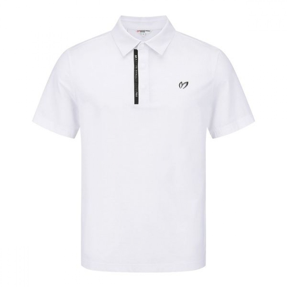 [マスターバニー] メンズロゴプラケットメッシュカラー半袖Tシャツ